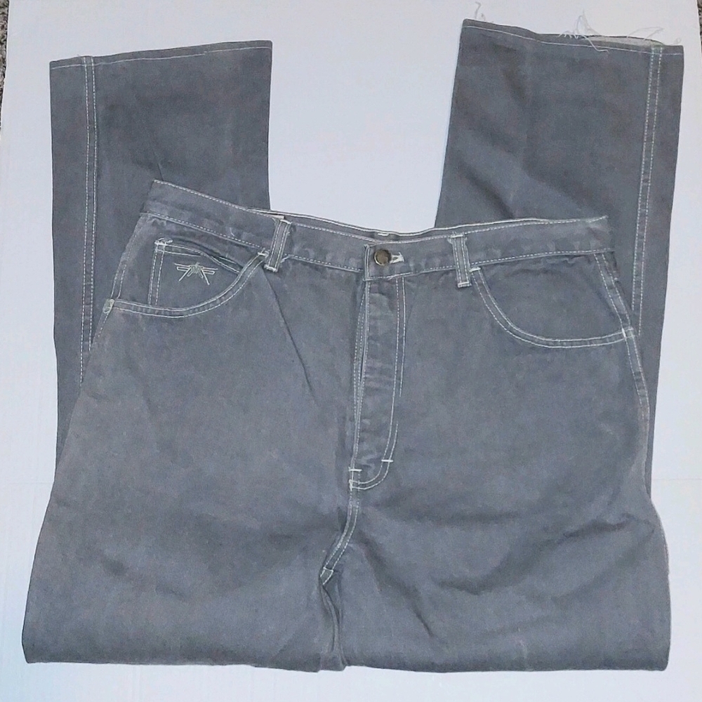 Vintage 1970s Mens Rigolletto Rocker Jeans Size 36 x 30 Fifties Doo Wop
